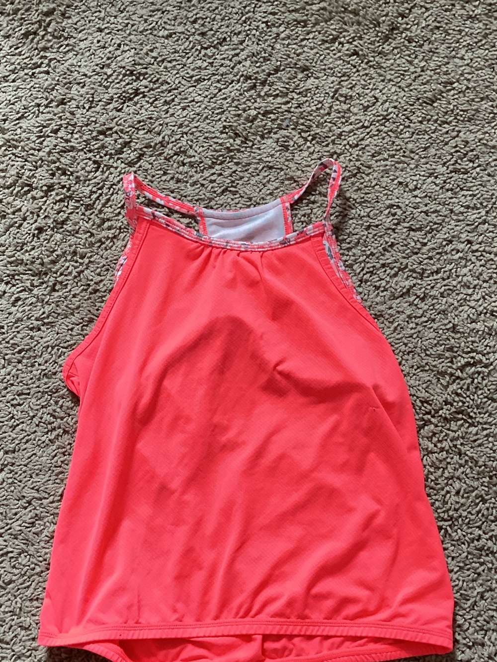 Coral Pink Athletic Tank Top By Zella girl